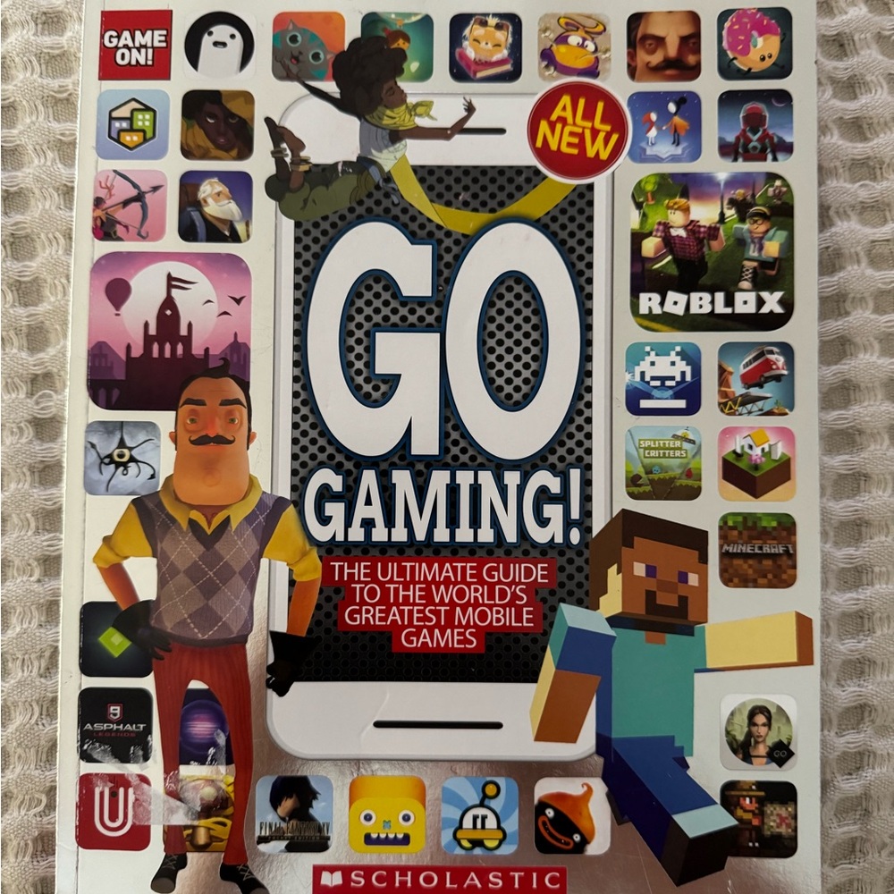 Scholastic White and Blue Gaming Guide for Video Game Enthusiasts